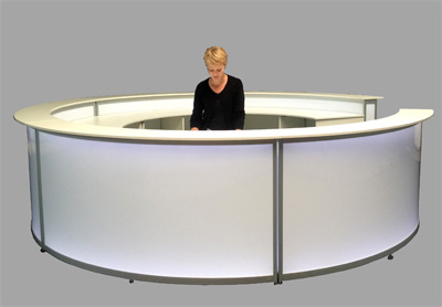 Rundtheke Leuchttheke Rio wei�